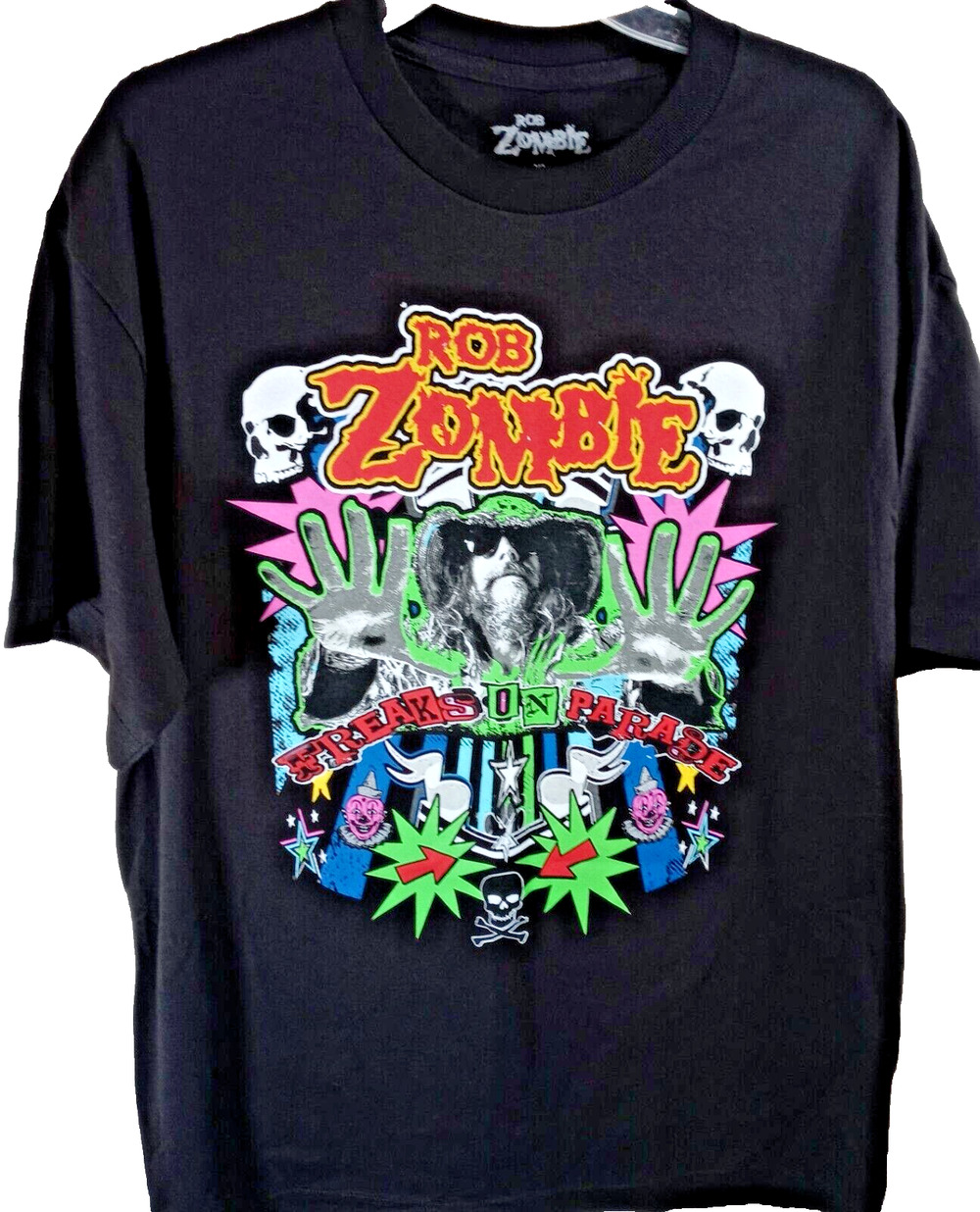 Rob Zombie Freaks on Parade T-Shirt X-LARGE Heavy Metal Band  Halloween